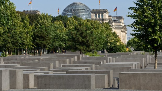 The confronting Memorial to the Murdered Jews of Europe addresses the city's dark past.