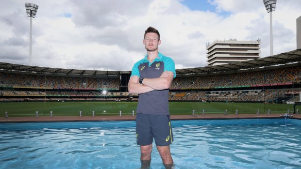 Recovery session: Test debutant Cameron Bancroft in the Gabba pool.