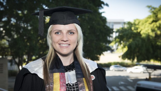 Samantha Alexander has overcome losing her sight to finish her degree.