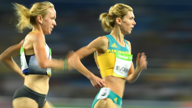 Zoe Buckman racing at the 2016 Rio Olympics. 