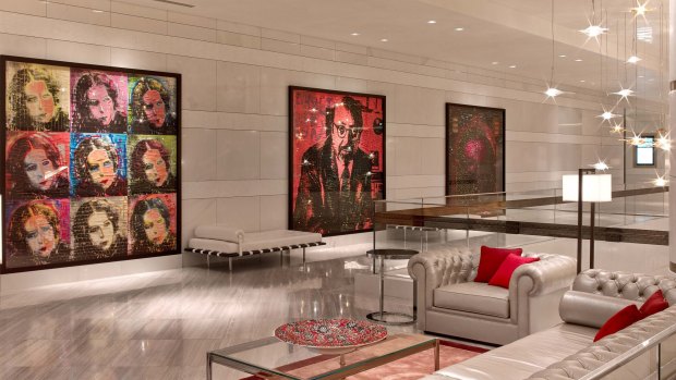 The hotel's generously-proportioned public areas are festooned with a large collection of contemporary art.
