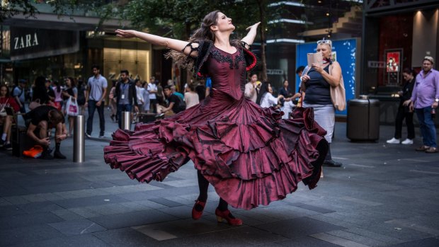 Dancing queen: Naima Amar Lopez was "discovered" in Pitt Street mall. 