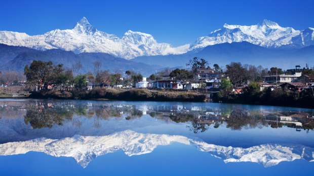 Fewa Lake, Pokhara, Nepal.