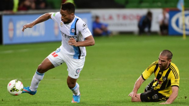 Feeling the pinch: Forward Harry Novillo is one of Melbourne City's injured brigade. 