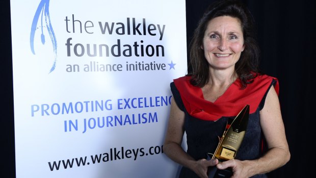 Joanne McCarthy, pictured with the Gold Walkley, has been crowned Fairfax Media's Woman of Influence 2014.