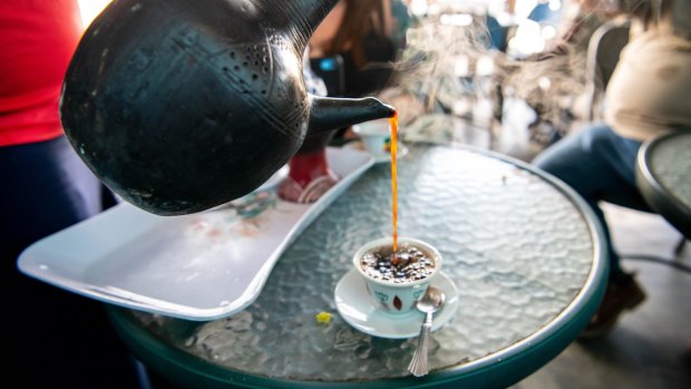 You never quite know what time it is in Ethiopia, though it's probably time for a coffee.