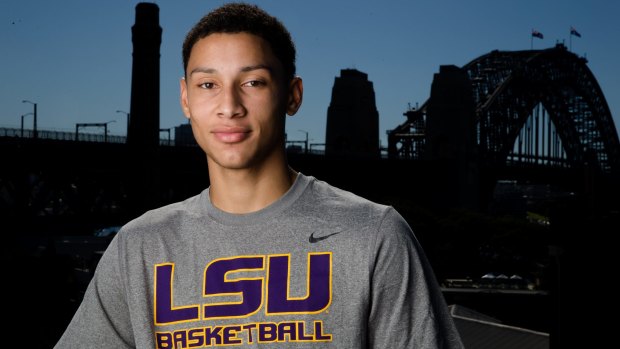 Preparing for the big time: Louisiana star Universtiy star Ben Simmons is in Australia for a five-game series.
