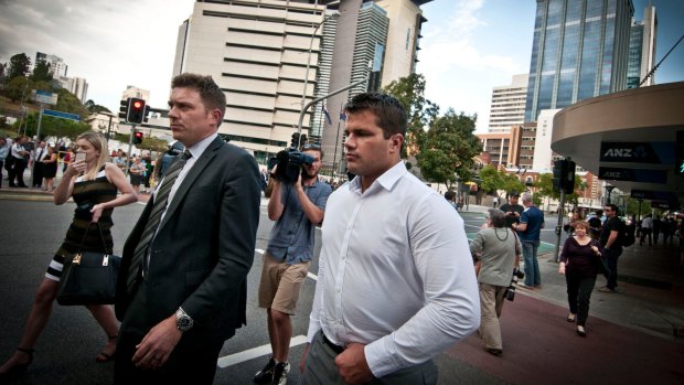 Gable Tostee leaves court after being found not guilty of murdering Warriena Wright.