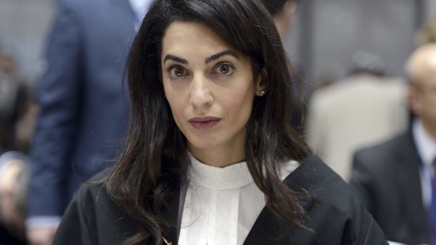 Human rights lawyer Amal Clooney.