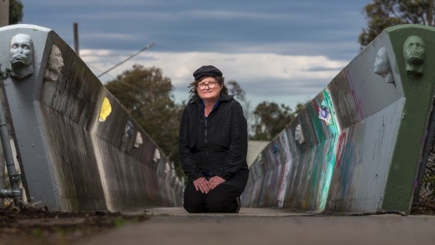 Melbourne artist Mary Rogers created the sculptures on the Brunswick West footbridge in honour of local residents.