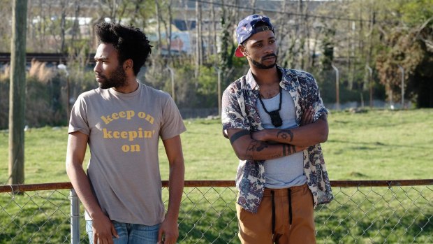 Donald Glover and Keith Stanfield in <i>Atlanta</i>.