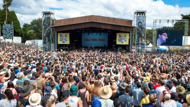 Crowds at the Falls Festival in Lorne.