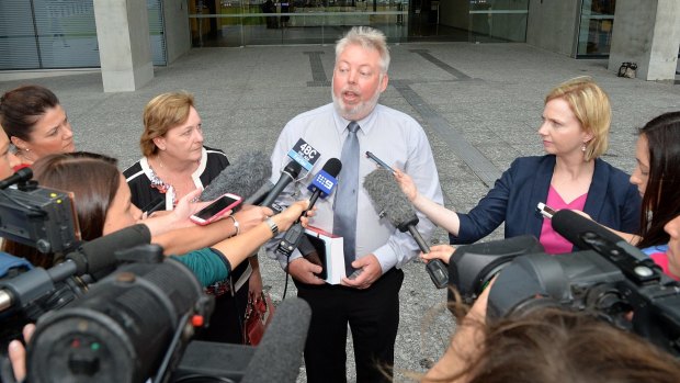 Bruce and Denise Morcombe outside court.