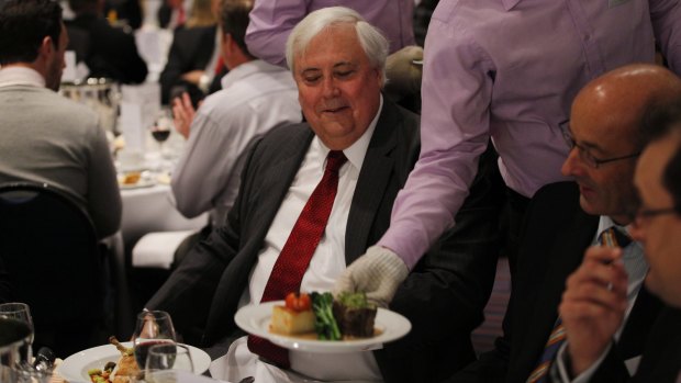 Deluxe diner with a conscience ... Clive Palmer.