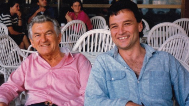 Craig Emerson with former prime minister Bob Hawke. When he left the PM's office for a job in Queensland, Hawke paid tribute to the "particular bond and affection" between the two men.