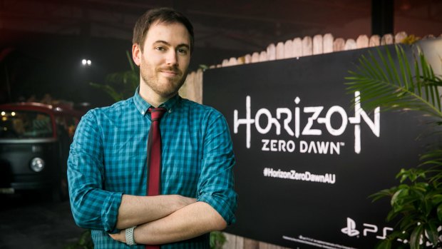 Joel Eschler, senior producer at Guerrilla Games, at the <i>Horizon Zero Dawn</i> media event in Sydney.