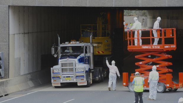 The scenario sounded all too familiar for some, it has been only nine months since this low loader and excavator were trapped in the Acton tunnel.