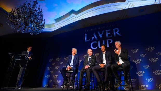 Bjorn Borg, Rod Laver, Roger Federer and John McEnroe.