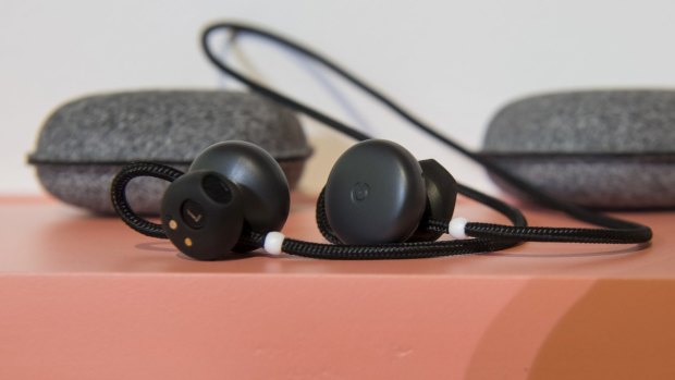 Google's Pixel Buds are wireless, but are joined to each other by a cable that goes around the back of your neck.