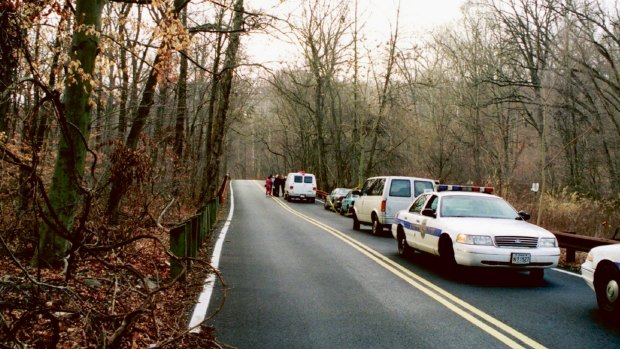 Leakin Park crime scene, 1999, murder of Hae Min Lee. Adnan Syed was convicted of the murder in 2000.