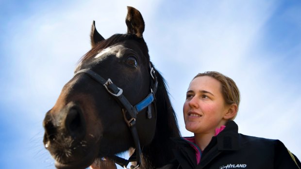 21 June 2013 - Photo Elesa Kurtz - The Chronicle - Jockey Samara Johnson competed in an Arabian horse racing cup in France recently