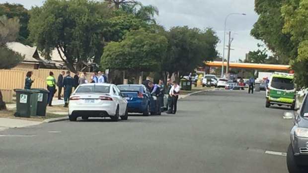 Coolgardie Street, Bentley, was cordoned off after the death of a man in April.