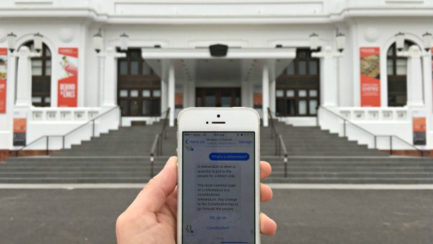 The Museum of Australian Democracy has launched a chatbot for Facebook Messenger to help mark the 50th anniversary of the 1967 referendum.