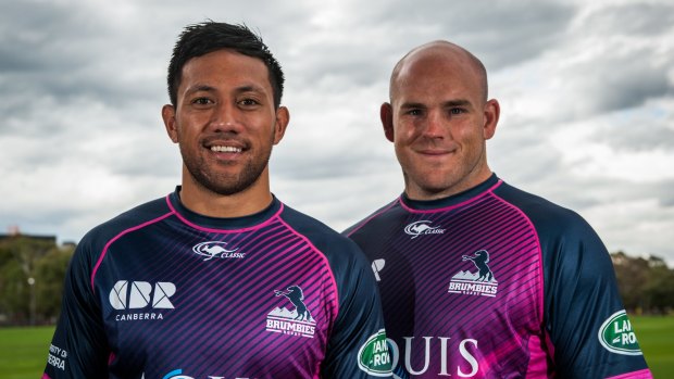 Christian Lealiifano and Stephen Moore will share the Brumbies' captaincy duties this year.