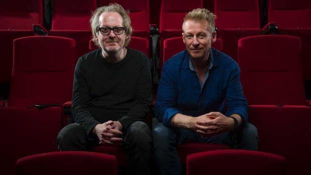Director Peter Duncan and actor Richard Roxburgh at the National Film and Sound Archive.