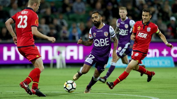 Marked man: Perth Glory's Spanish marquee Diego Castro.