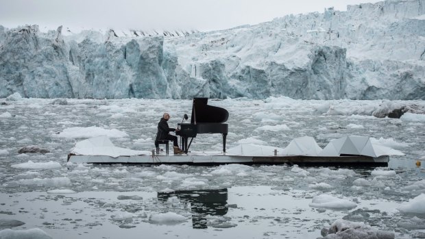 Ludovico Einaudi played piano on a floating platform in the Arctic Ocean to campaign for its conservation. 
