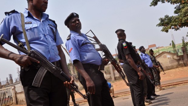 Nigerian police investigated the kidnapping of the group. 