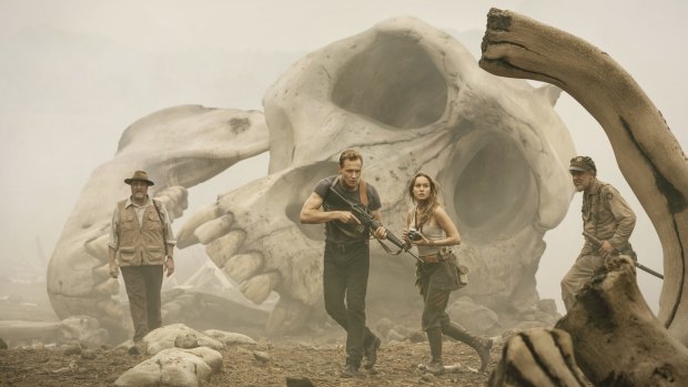 Tom Hiddleston and Brie Larson in Kong: Skull Island. The film was made in Australia, but the post was done elsewhere. 
