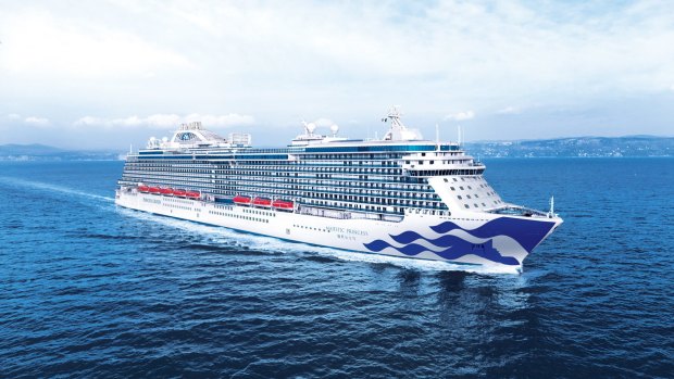 The Majestic Princess at sea.