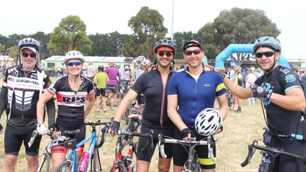 End of the ride: Geelong Showgrounds. 