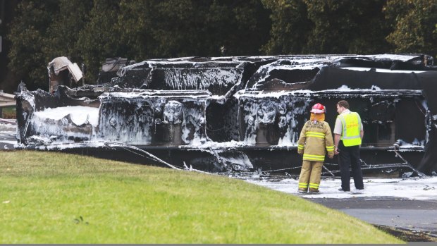 The aftermath of the crash at Mona Vale.