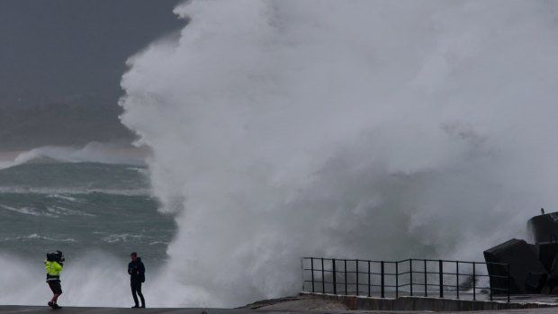 Wollongong Harbour copped a battering during the May 2015 east coast low.