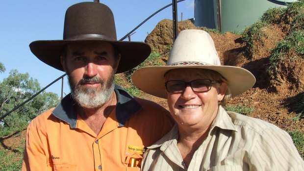 Central Queensland beef farmers Bruce and Annette Currie.
