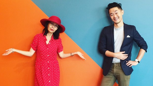 Benjamin Law with his mother, Jenny Phang.