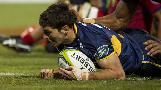 Brumbies halfback Tomas Cubelli starred against the Reds and scored a try.