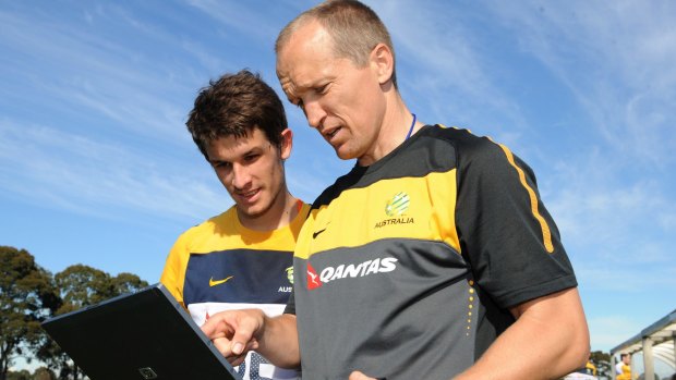 Darren Burgess works with the Socceroos in Melbourne in 2010. 
