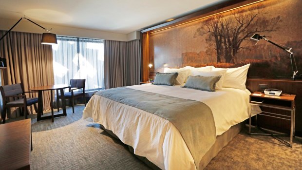 Rooms at Hotel Cumbres Lastarria offer a mix of modernism and tradition.