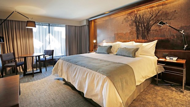 Rooms at Hotel Cumbres Lastarria offer a mix of modernism and tradition.