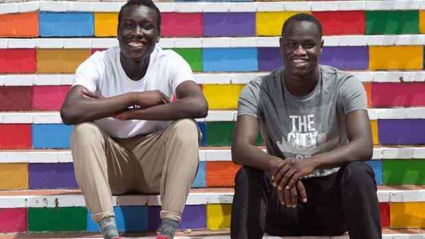 Michael Deng, 20, (left) and Ror Akot, 19.

