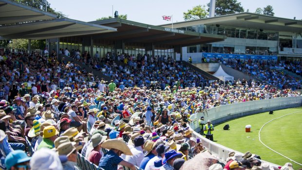 Manuka Oval would likely sell out a Test match.