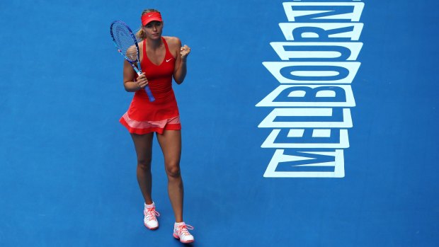 Maria Sharapova survived a scare to remain unbeaten in 2015.