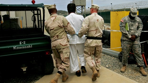  A Guantanamo detainee in 2007.