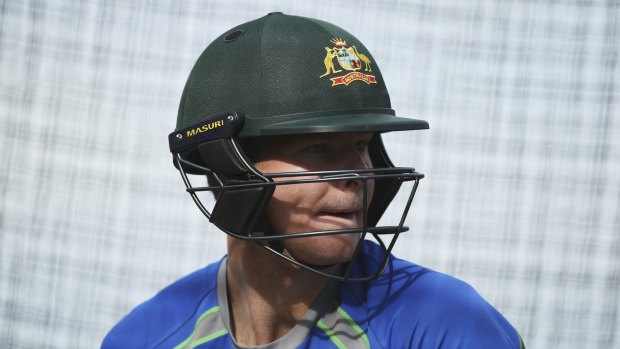 Net session: Steve Smith is being hampered by injury in the one-day series in the Caribbean.