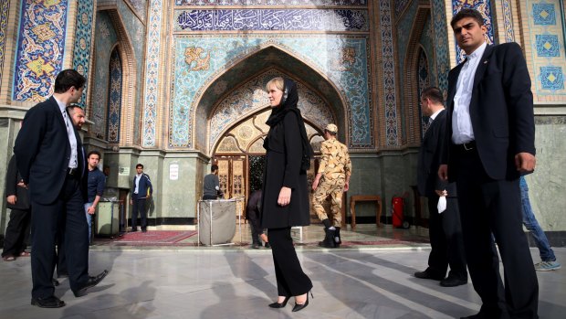 Foreign Affairs Minister Julie Bishop in Iran this month.