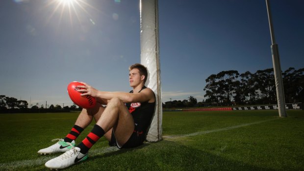 Essendon footballer Zach Merrett this week in Melbourne.